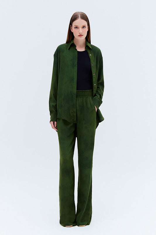 CAMISA SEDA VERDE MARMORIZADA (8275818971363)