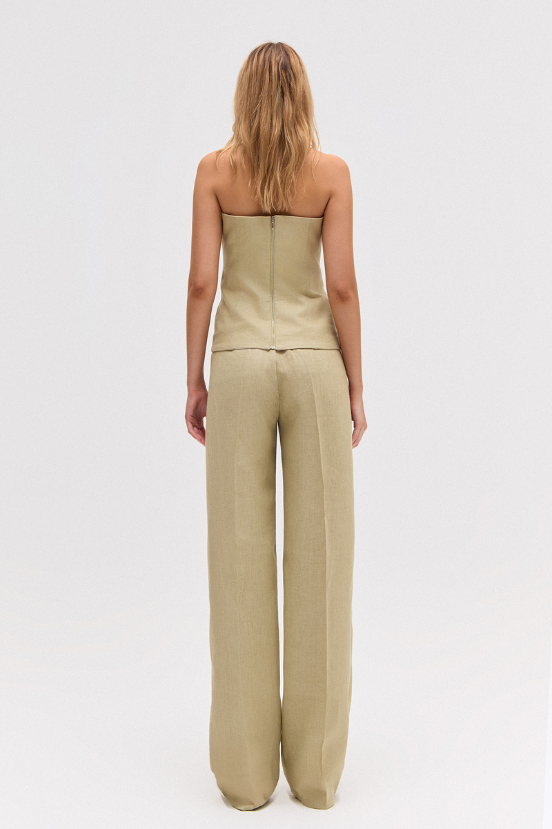 CALÇA LINHO PREGAS VERDE BAMBU (8784854941923)