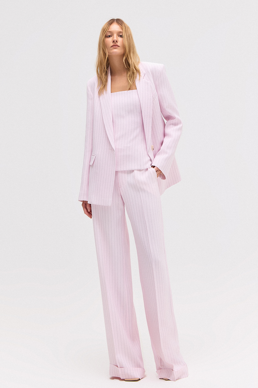 BLAZER ALFAIATARIA CREPE PATOU RISCA DE GIZ ROSA (8784852746467)