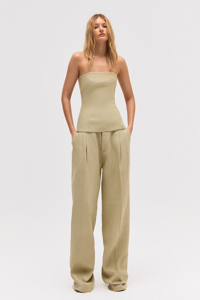 CALÇA LINHO PREGAS VERDE BAMBU (8784854941923)