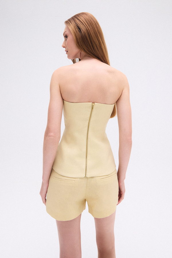 SHORTS ALFAIATARIA LINHO AMARELO CLARO (8765749526755)