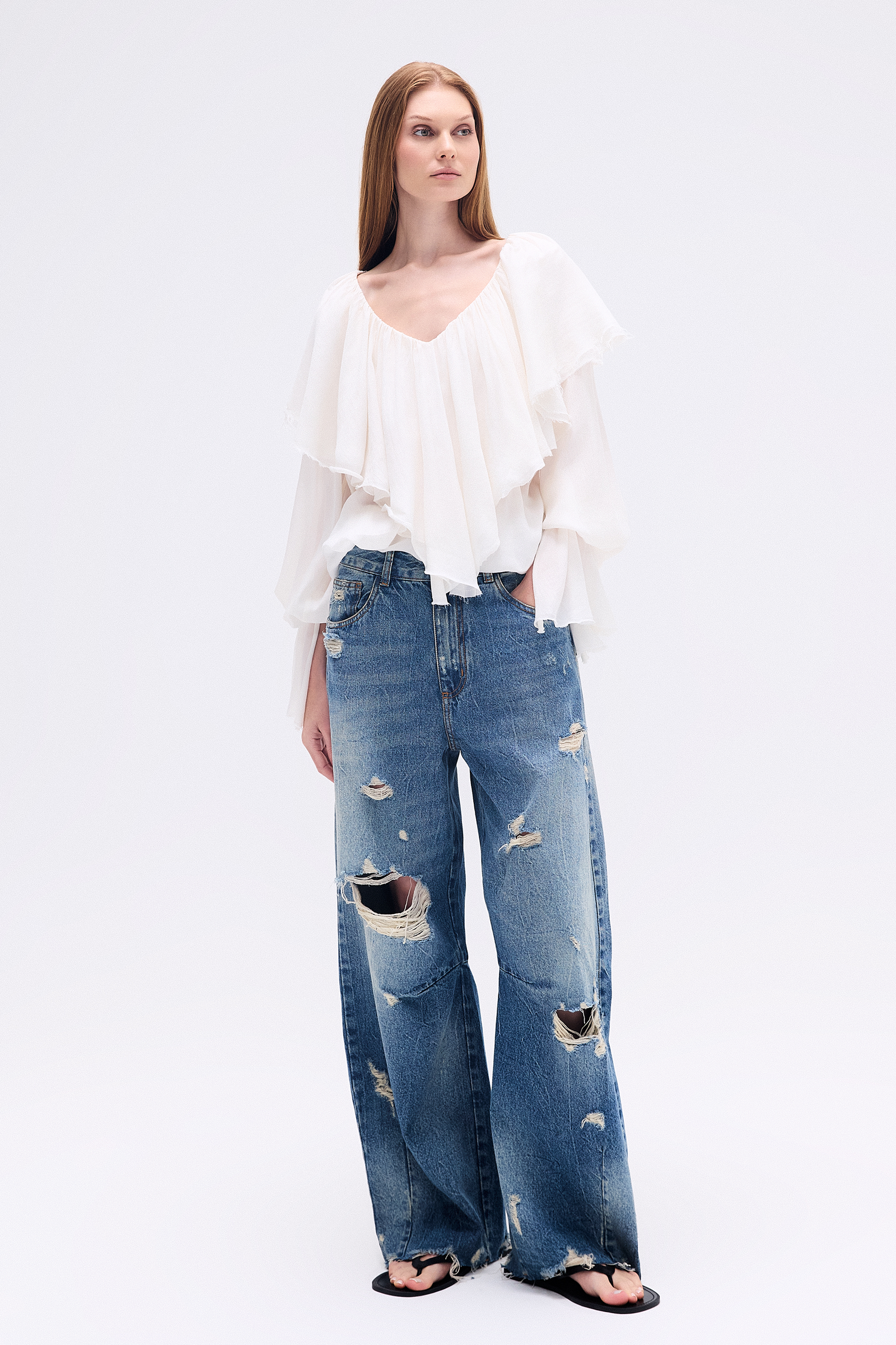 BATA BABADOS ALGODÃO E SEDA OFF WHITE – TIG STORE