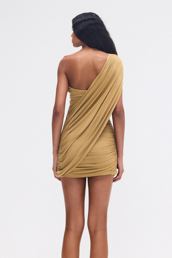 VESTIDO CURTO DRAPEADO MALHA CARAMELO (8748927025379)