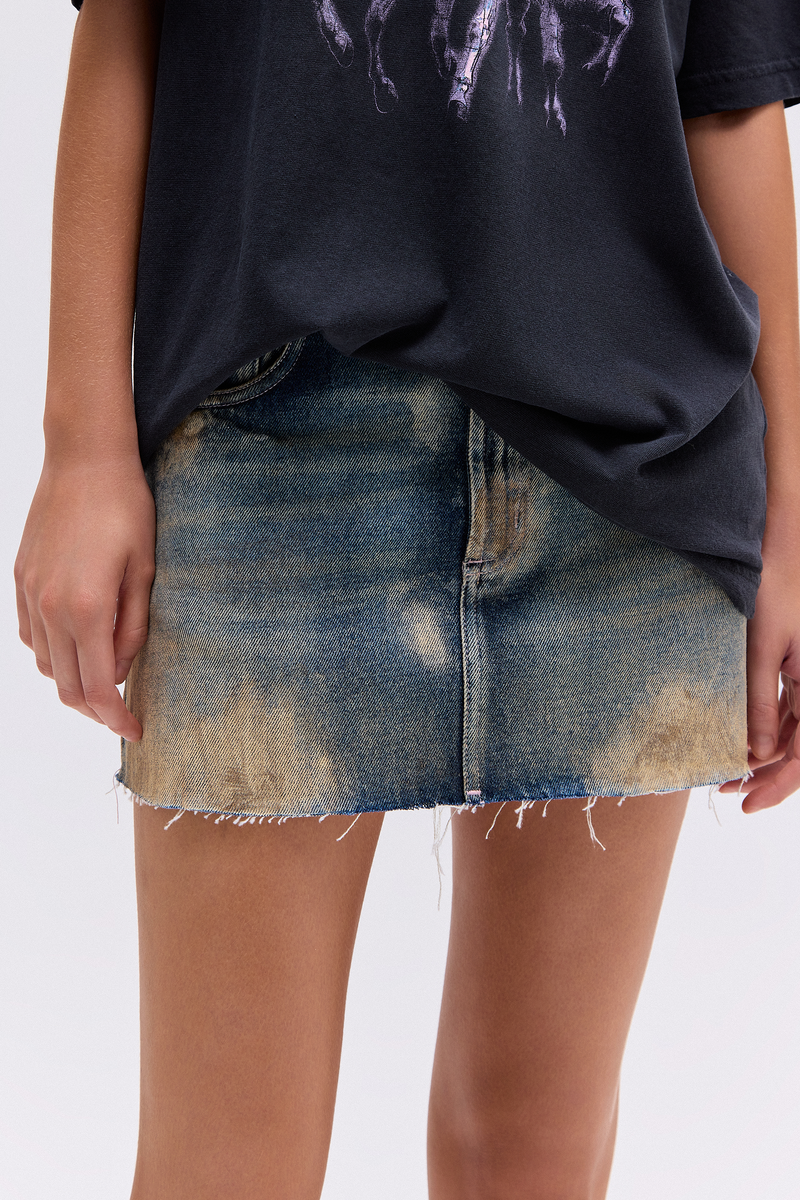 MINI SAIA JEANS AZUL MANCHADA (8784864116963)
