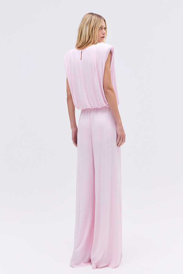 CALÇA PANTALONA ELÁSTICO CÓS MALHA ROSA (8784855204067)