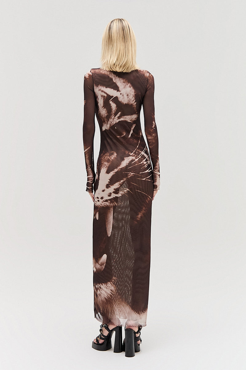 VESTIDO LONGO TULE ESTAMPA TIGRE (8579906666723)
