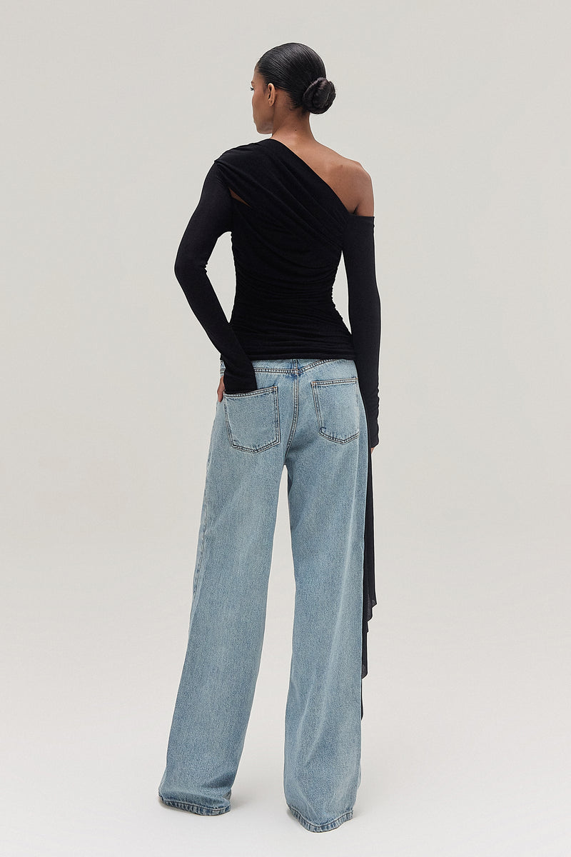 BLUSA MALHA TRANSPASSES PRETA (8537363710179)