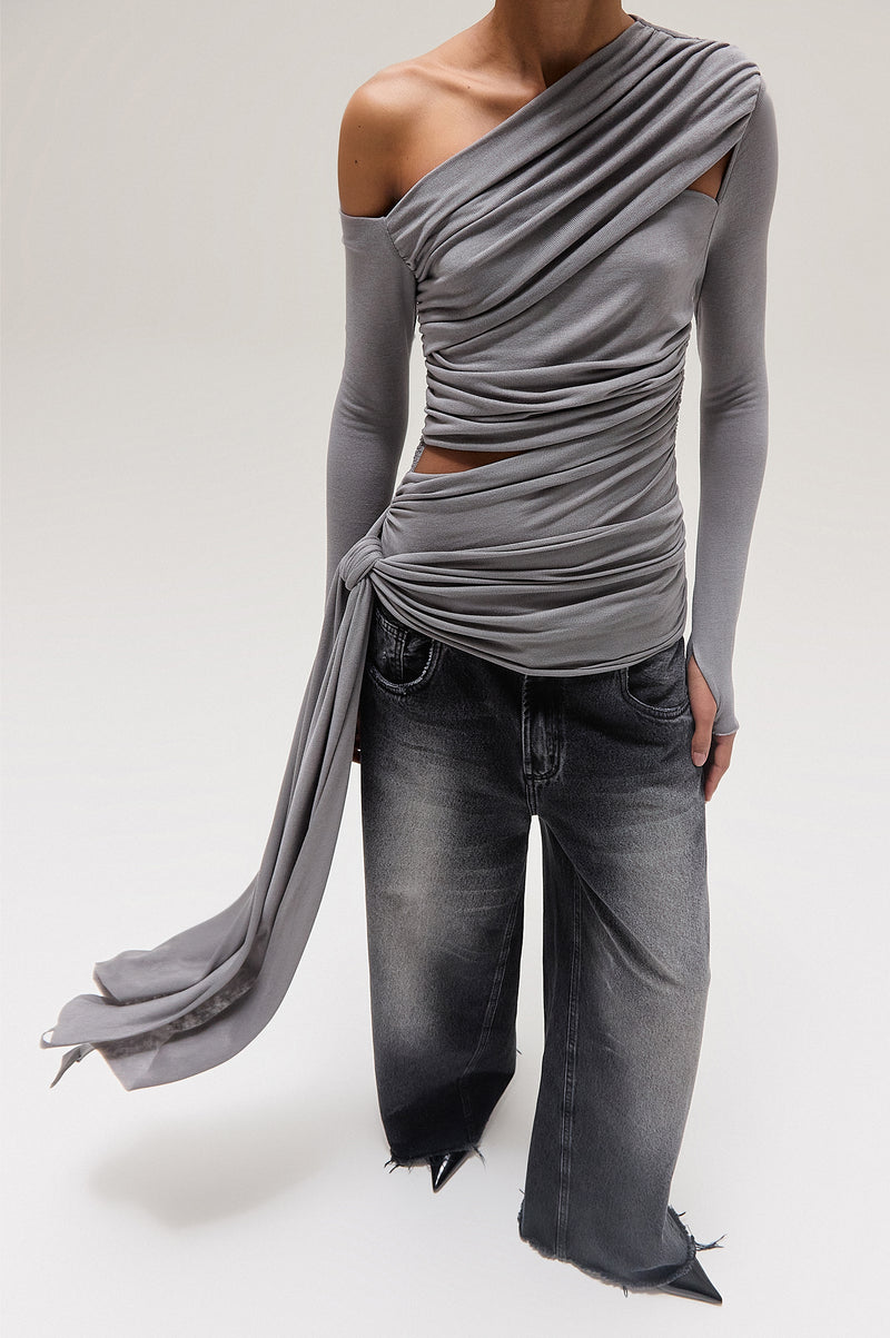 BLUSA MALHA TRANSPASSES CINZA (8537363415267)
