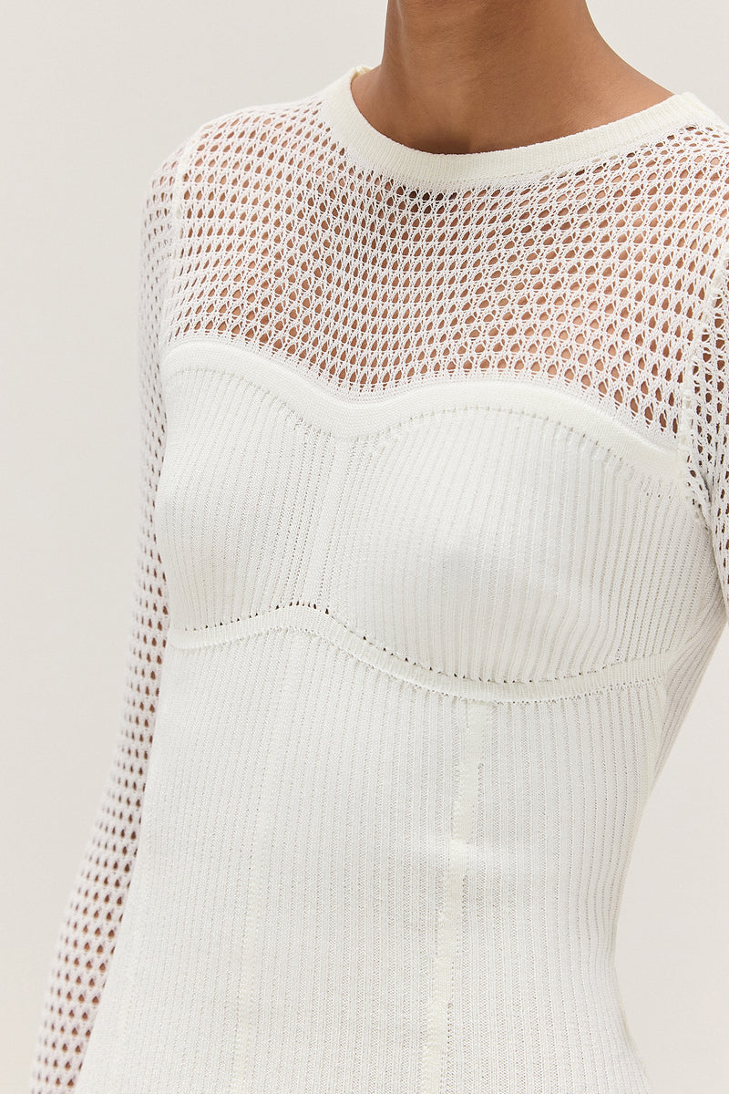 BLUSA TRICOT CORSET MANGA TELA OFF WHITE (8537364660451)