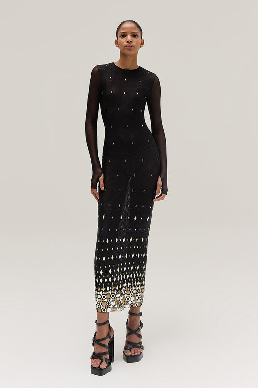VESTIDO LONGO TULE METAIS (8537374654691)