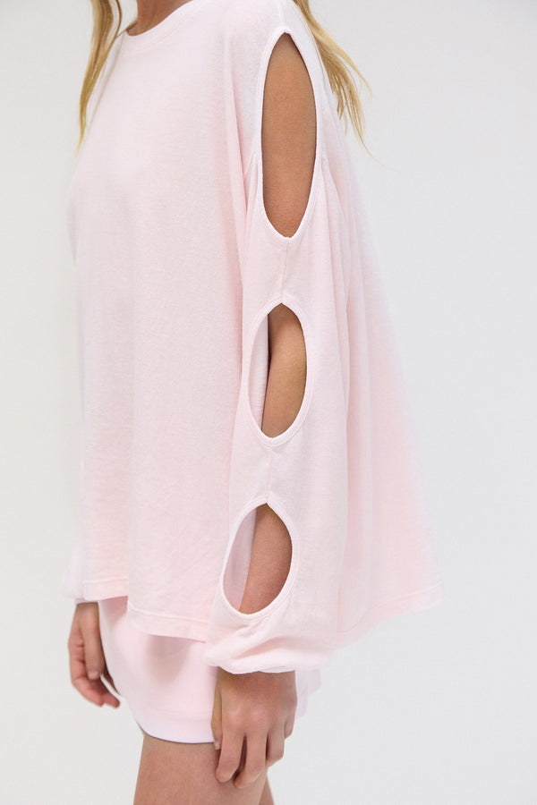 MINI SHORTS SAIA ALFAIATARIA CREPE PATOU ROSA CLARO (8699444199651)