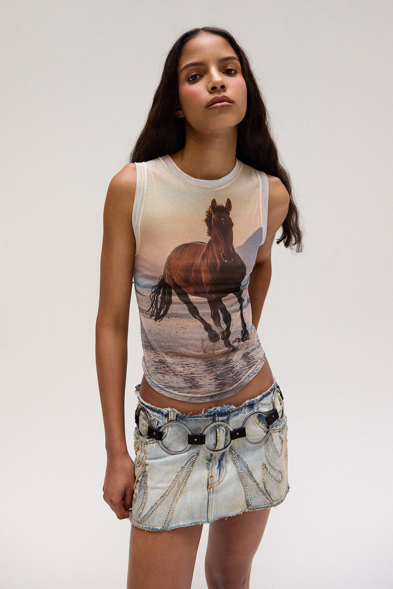 BLUSA SEM MANGA TULE CAVALO (8699441086691)