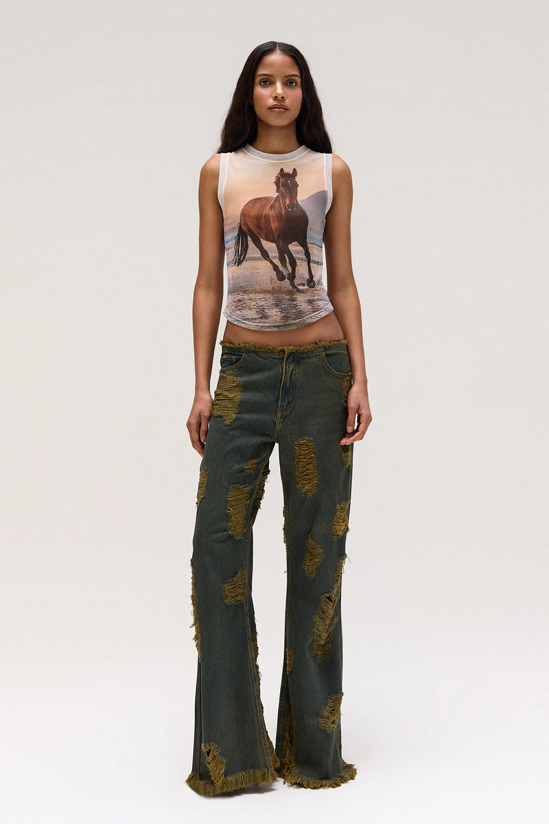 BLUSA SEM MANGA TULE CAVALO (8699441086691)