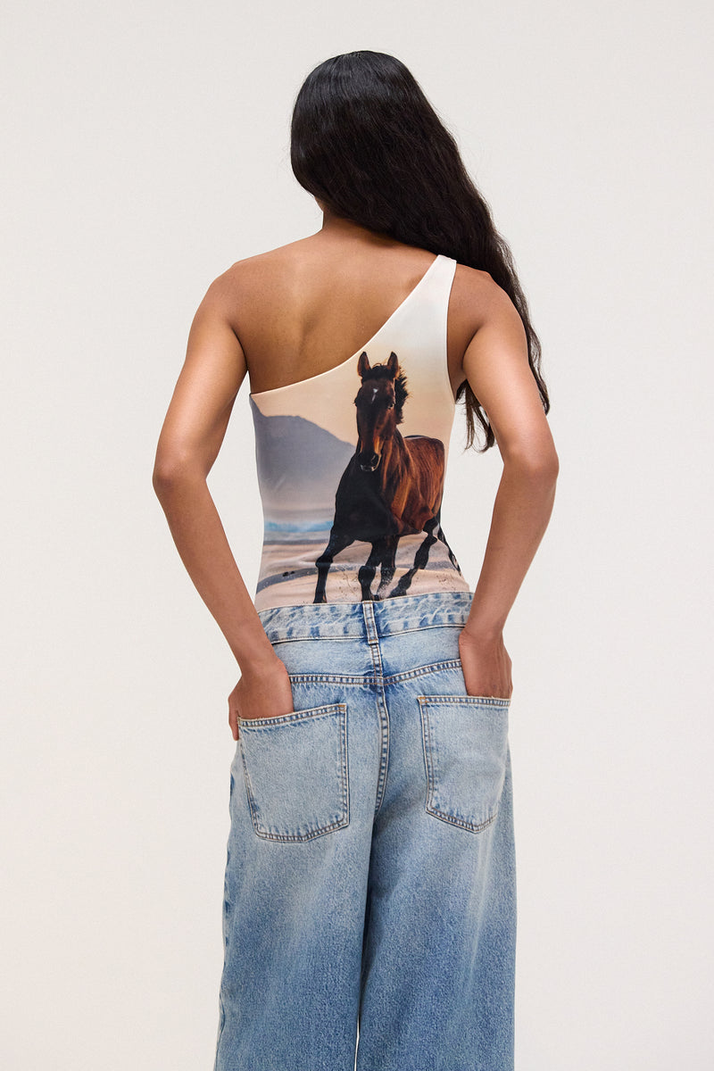 BODY UM OMBRO LYCRA CAVALO (8699441447139)