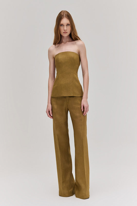 CALÇA LINHO VERDE OLIVA (8672251281635)