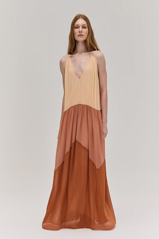 VESTIDO LONGO TRICOLOR GGT (8672254099683)