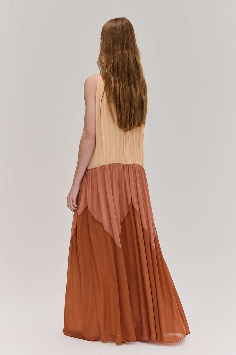 VESTIDO LONGO TRICOLOR GGT (8672254099683)