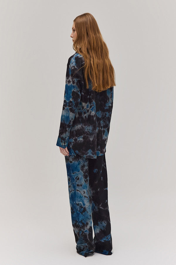 CAMISA LINHO TIE DYE AZUL E PRETO (8672251740387)