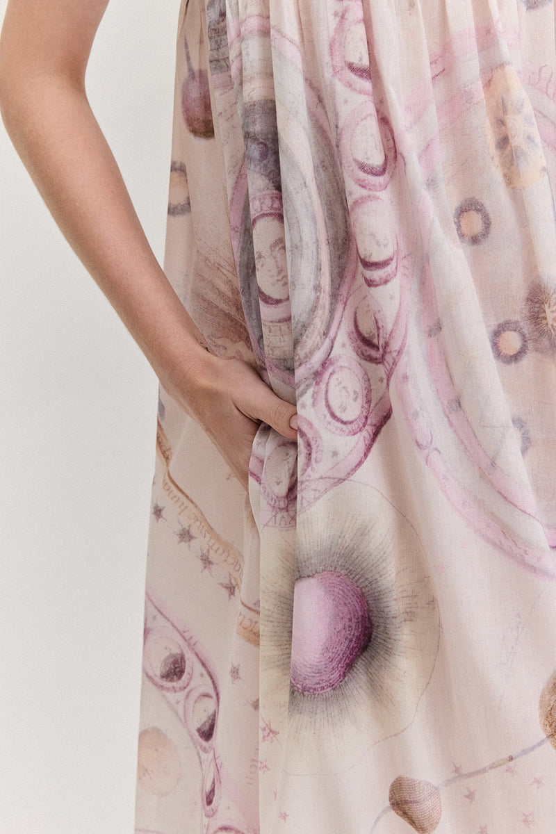 VESTIDO LONGO ALÇA ALGODÃO MÍSTICA COLORIDA (8672253542627)