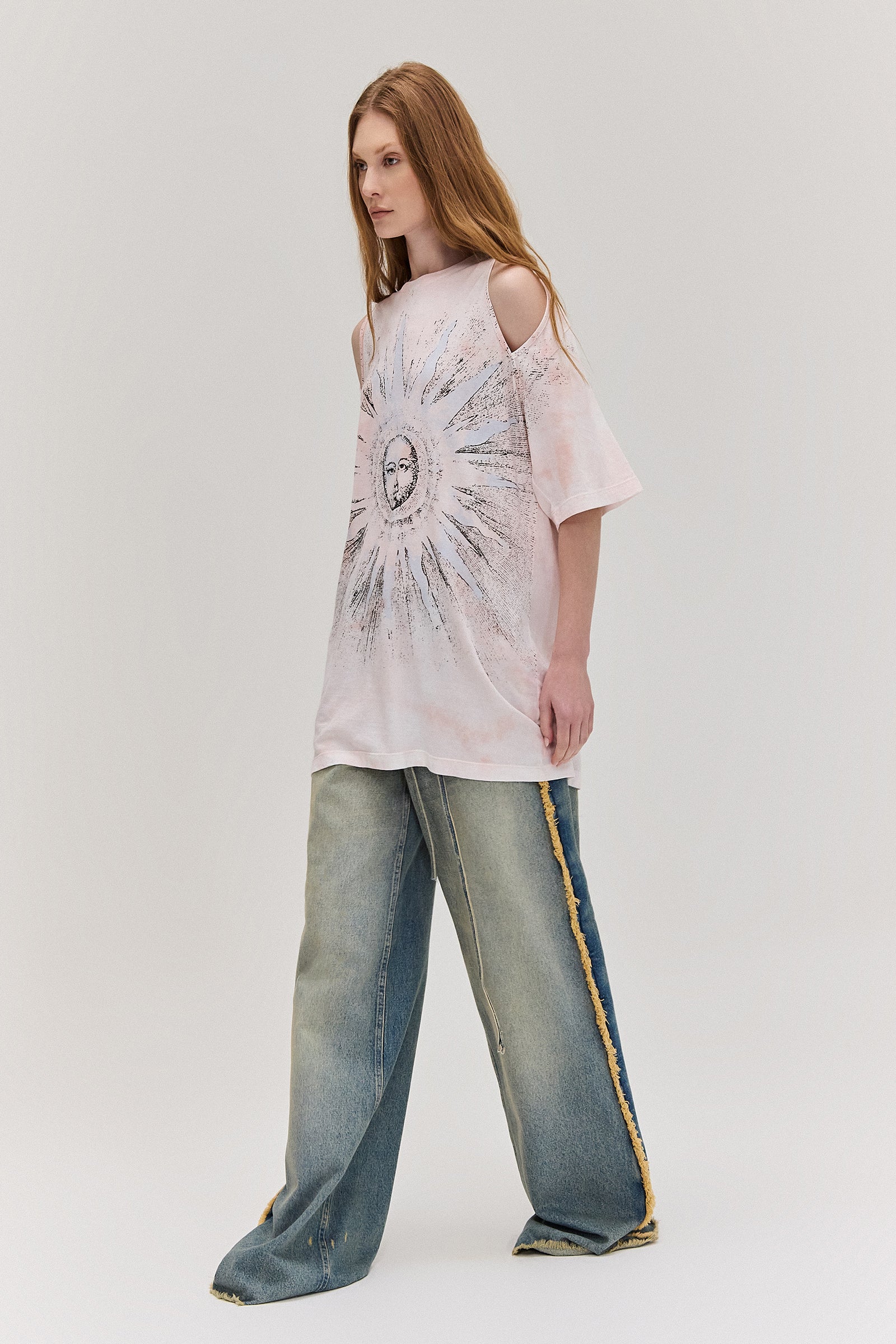 CAMISETA OVERSIZED RECORTES OMBROS SOL TIE DYE – TIG STORE