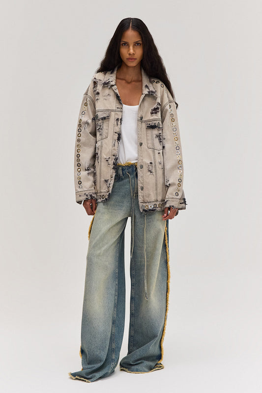 JAQUETA JEANS STONED ILHÓS (8672252100835)