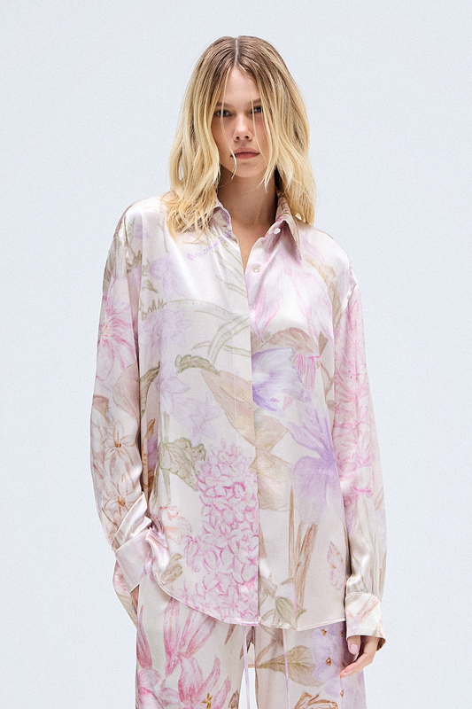 CAMISA CETIM ESTAMPA FLORAL (8765748609251)