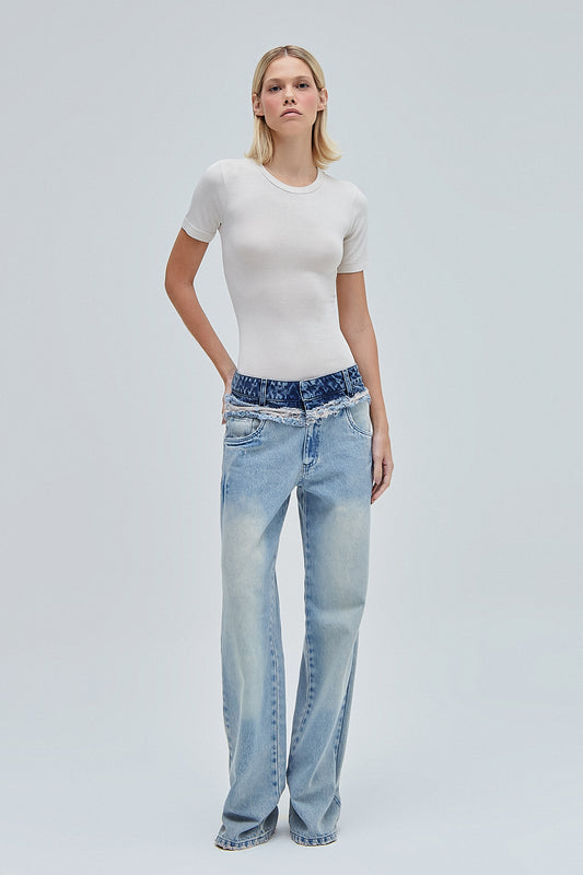 CALÇA JEANS BICOLOR (8362855203043)