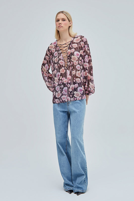 BATA DECOTE PROFUNDO GEORGETE ESTAMPA FLORAL (8362853269731)