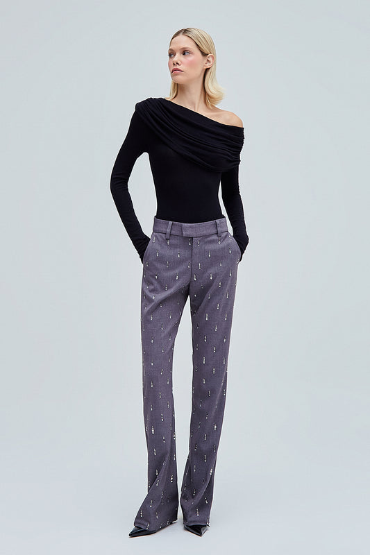 CALÇA RETA CINZA PEDRAS (8362856546531)