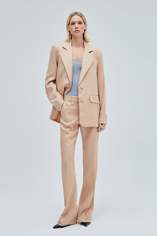 CALÇA RETA LINHO BEGE (8362857431267)