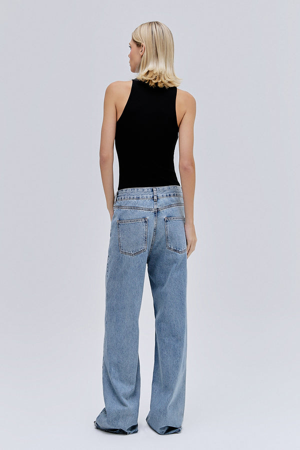 BLUSA GOLA ALTA SEM MANGA MALHA PRETA (8362927358179)
