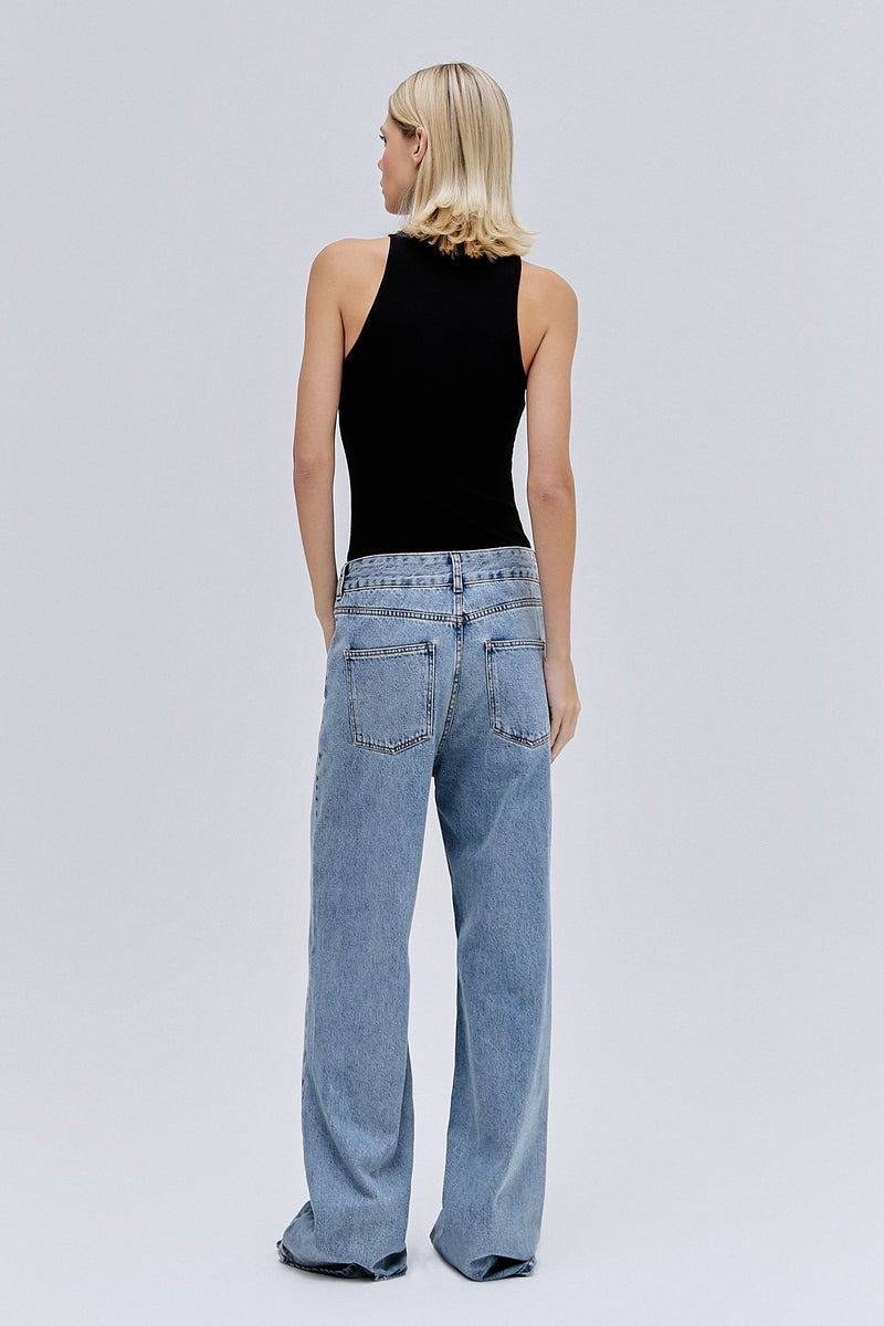 BLUSA GOLA ALTA SEM MANGA MALHA PRETA (8362927358179)