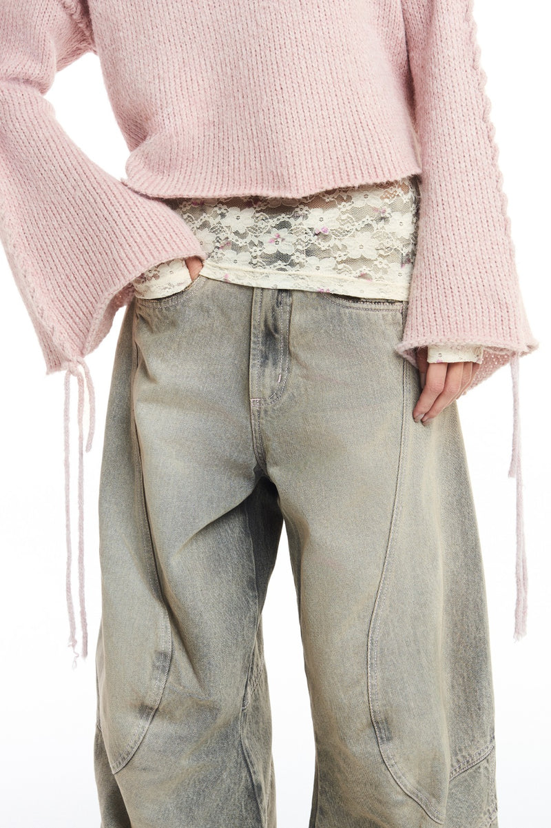 TRICOT DETALHES AMARRAÇÕES ROSA MESCLADO (8809478455523)