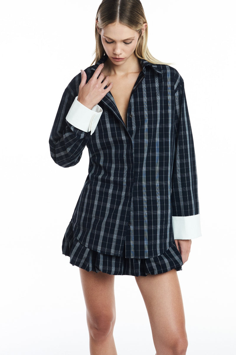 CAMISA TRICOLINE XADREZ PRETA (8809477210339)