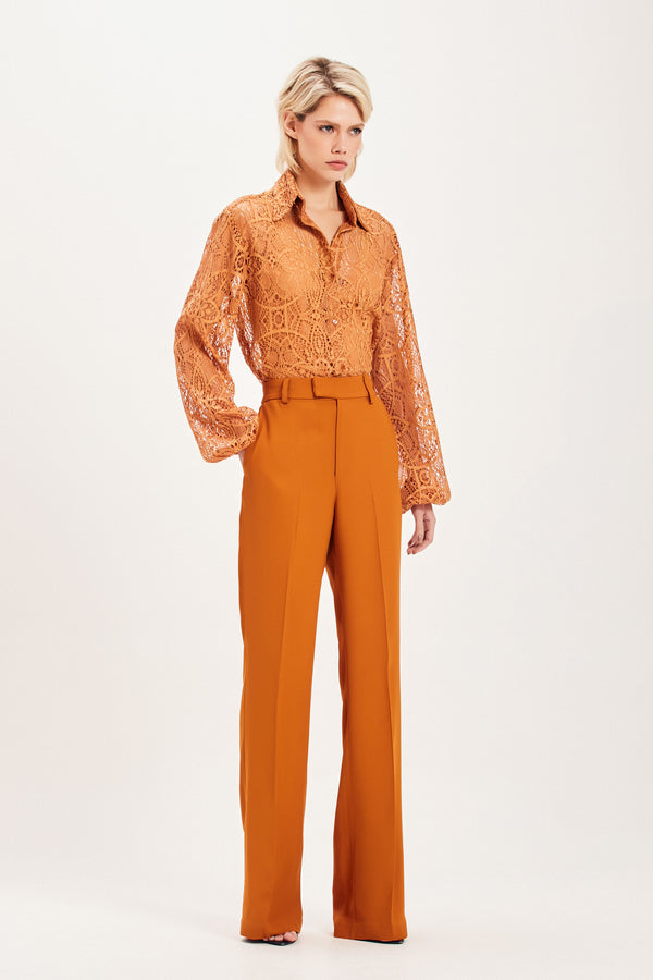 CALÇA ALFAIATARIA CREPE OCRE (8098997666019)