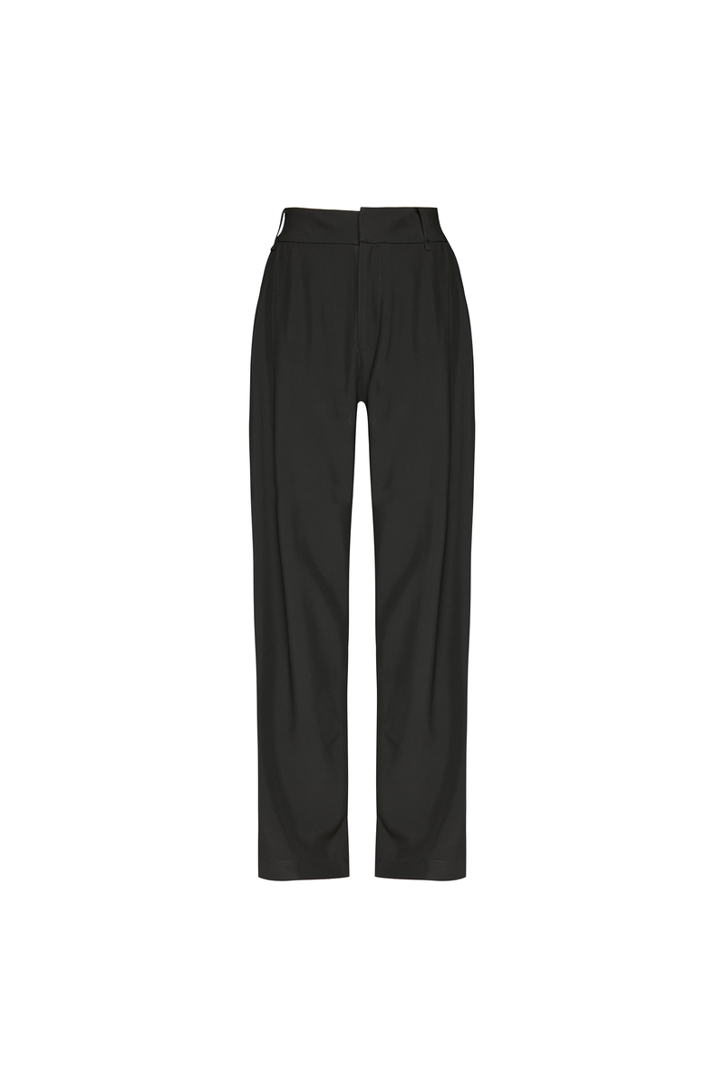 CALÇA ALFAIATARIA PREGAS CREPE PATOU PRETO (8809476915427)