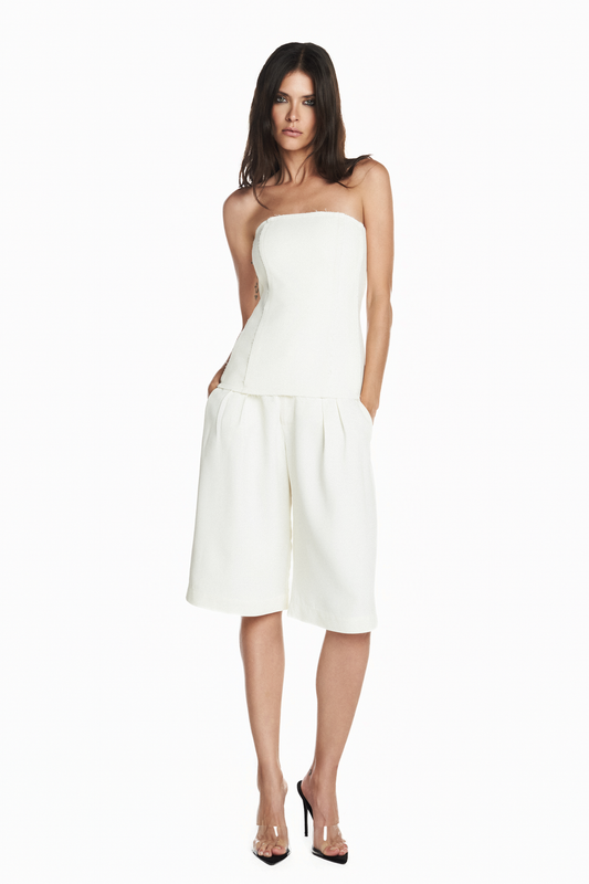 BERMUDA ALFAIATARIA A FIO CREPE HEAVY PATOU OFF WHITE