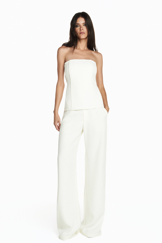 TOP CORSET TOMARA QUE CAIA A FIO CREPE HEAVY PATOU OFF WHITE