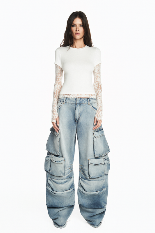 CALÇA JEANS MULTIPLOS BOLSOS