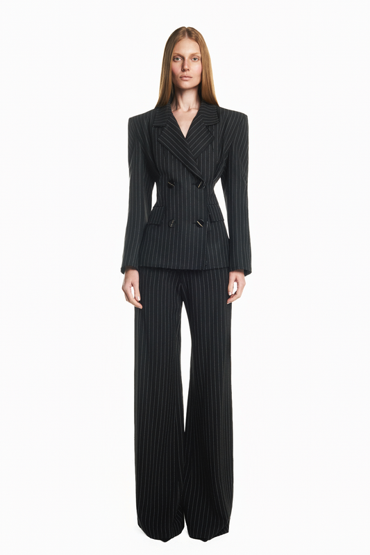 BLAZER ALFAIATARIA ACINTURADO A FIO HEAVY PATOU RISCA DE GIZ