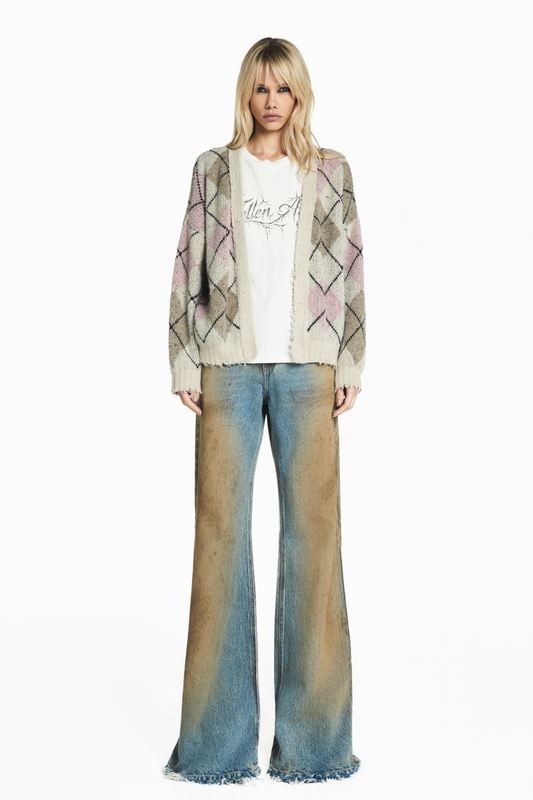 CARDIGAN TRICOT XADREZ