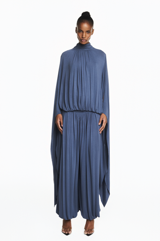 CALÇA PALA V ELÁSTICO BARRA MALHA AZUL