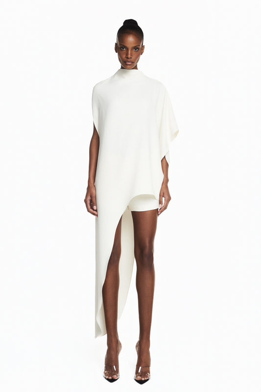 MINI SHORTS ALFAIATARIA CREPE HEAVY PATOU OFF WHITE