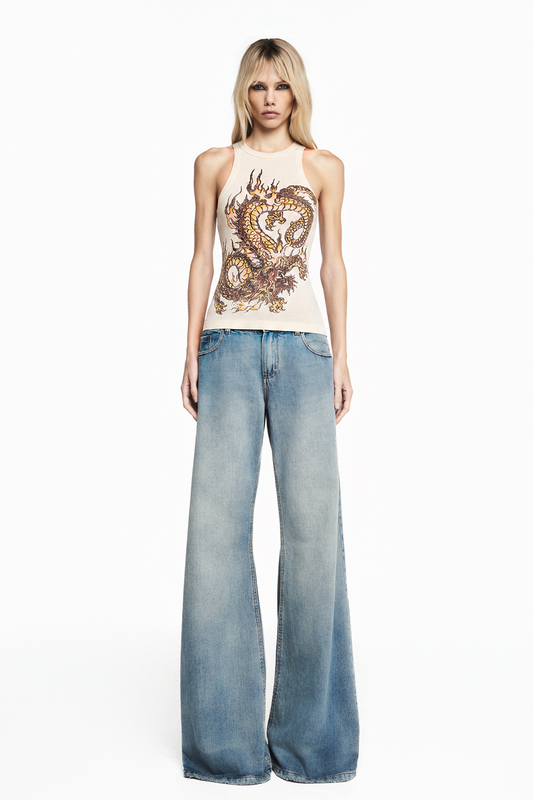 CALÇA JEANS FLARE CINTURA BAIXA