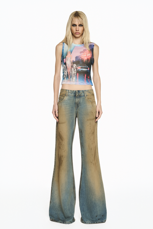 BLUSA SEM MANGA TULE DÁLMATA BY YOUR SIDE
