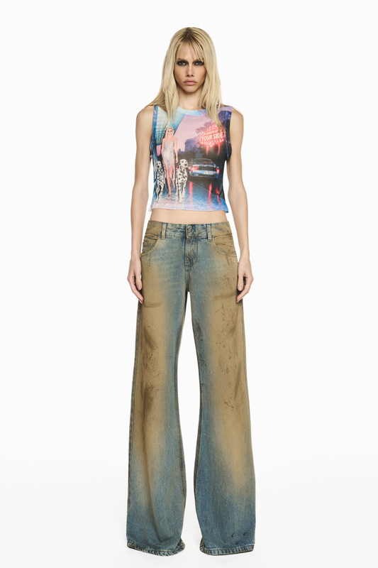 BLUSA SEM MANGA TULE DÁLMATA BY YOUR SIDE