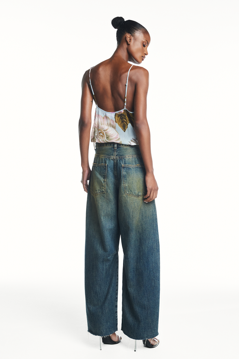 CALÇA JEANS AMARELADO BAGGY (8980760166627)