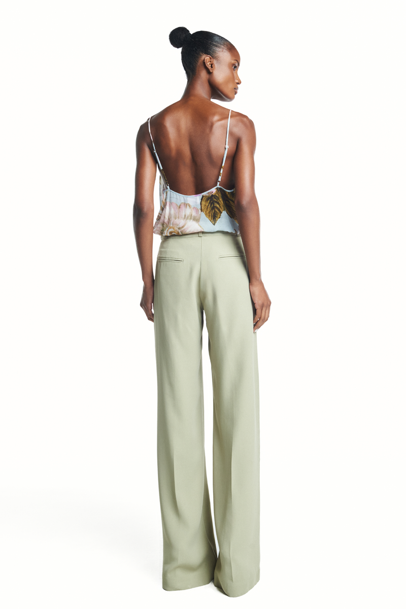 CALÇA ALFAIATARIA PERNA RETA FRISO FRONTAL PATOU HEAVY VERDE MENTA (8980752400611)
