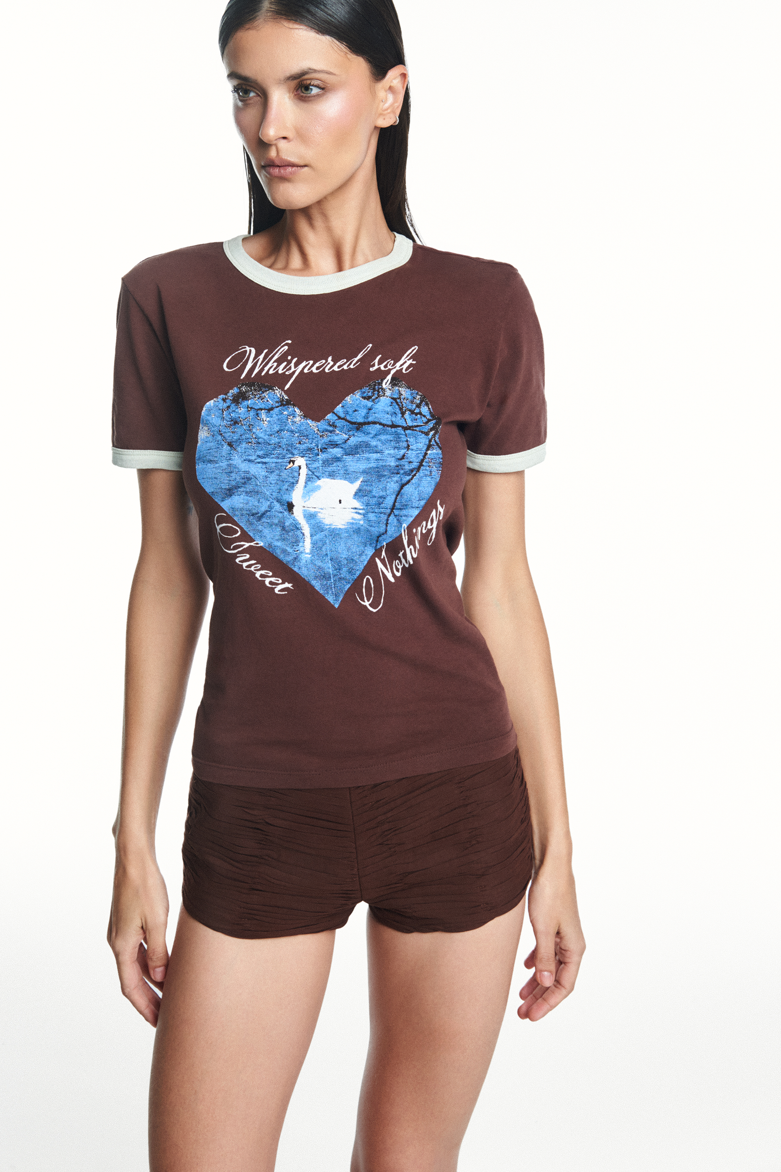 CAMISETA CISNE MALHA MARROM – TIG STORE