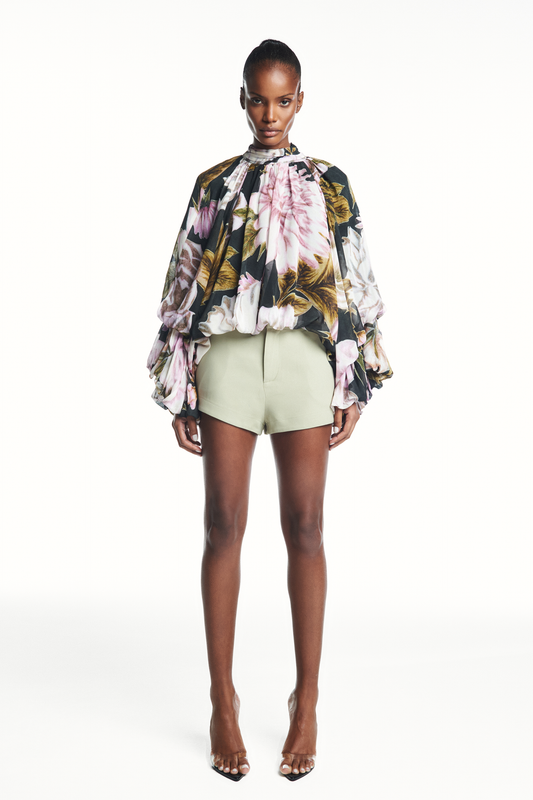 MINI SHORTS ALFAIATARIA PATOU HEAVY VERDE MENTA (8980754596067)